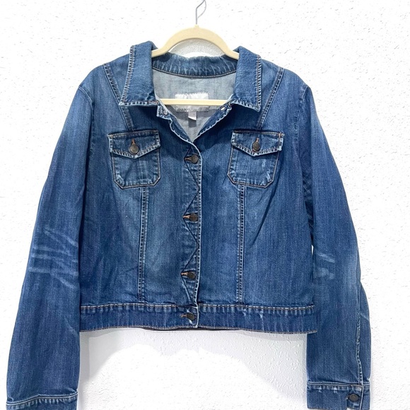 Old Navy Blue Jean Jacket Classic Style XL - Picture 3 of 7